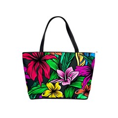 Neon Hibiscus Classic Shoulder Handbag