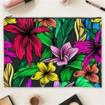 Neon Hibiscus Cosmetic Bag (XXXL) Front