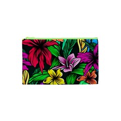 Neon Hibiscus Cosmetic Bag (xs)