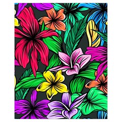 Neon Hibiscus Drawstring Bag (small)