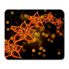 Flowers Background Bokeh Leaf Large Mousepads by Mariart