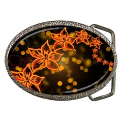 Flowers Background Bokeh Leaf Belt Buckles by Mariart