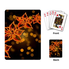 Flowers Background Bokeh Leaf Playing Cards Single Design by Mariart