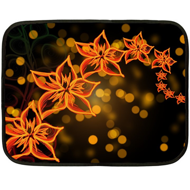 Flowers Background Bokeh Leaf Double Sided Fleece Blanket (Mini) 