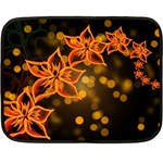 Flowers Background Bokeh Leaf Double Sided Fleece Blanket (Mini)  35 x27  Blanket Back