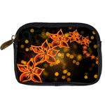 Flowers Background Bokeh Leaf Digital Camera Leather Case Front