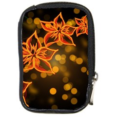 Flowers Background Bokeh Leaf Compact Camera Leather Case by Mariart