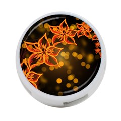 Flowers Background Bokeh Leaf 4-port Usb Hub (one Side) by Mariart