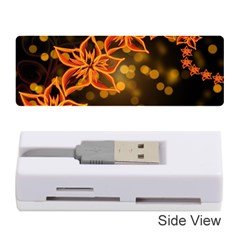 Flowers Background Bokeh Leaf Memory Card Reader (stick) by Mariart