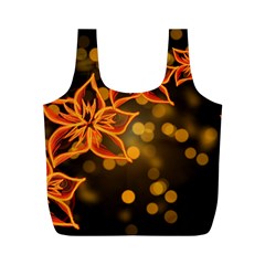 Flowers Background Bokeh Leaf Full Print Recycle Bag (m) by Mariart