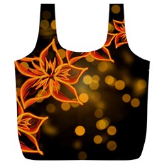 Flowers Background Bokeh Leaf Full Print Recycle Bag (xl) by Mariart