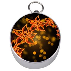 Flowers Background Bokeh Leaf Silver Compasses by Mariart