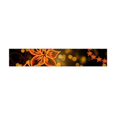 Flowers Background Bokeh Leaf Flano Scarf (mini) by Mariart