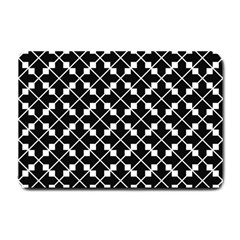 Black And White Fantasy Small Doormat  by retrotoomoderndesigns