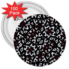 Bold Boho Ethnic Print 3  Buttons (100 Pack)  by dflcprintsclothing