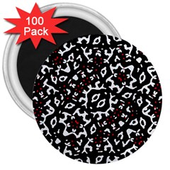 Bold Boho Ethnic Print 3  Magnets (100 Pack)