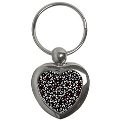 Bold Boho Ethnic Print Key Chains (heart)  by dflcprintsclothing