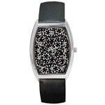 Bold Boho Ethnic Print Barrel Style Metal Watch Front