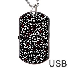 Bold Boho Ethnic Print Dog Tag Usb Flash (one Side) by dflcprintsclothing