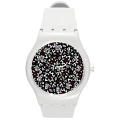 Bold Boho Ethnic Print Round Plastic Sport Watch (m) by dflcprintsclothing