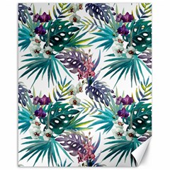 Tropical flowers pattern Canvas 16  x 20 