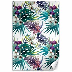 Tropical flowers pattern Canvas 20  x 30 