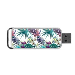 Tropical flowers pattern Portable USB Flash (One Side)