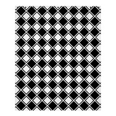 Black And White Diamonds Shower Curtain 60  X 72  (medium)  by retrotoomoderndesigns