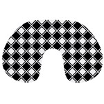 Black And White Diamonds Travel Neck Pillows Back