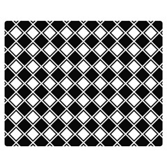 Black And White Diamonds Double Sided Flano Blanket (medium)  by retrotoomoderndesigns