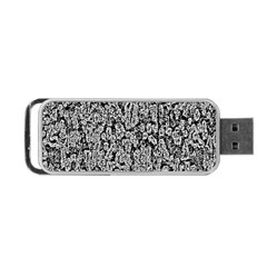 Black And White Abstract Portable Usb Flash (one Side) by retrotoomoderndesigns