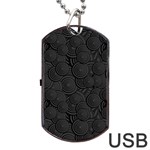 Hypnotic Black And White Dog Tag USB Flash (Two Sides) Front