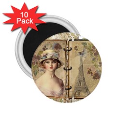 Vintage Design - Paris 2 25  Magnets (10 Pack)  by WensdaiAmbrose