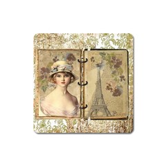 Vintage Design - Paris Square Magnet by WensdaiAmbrose