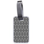 Black And White Filigree Luggage Tags (Two Sides) Front