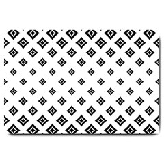 Black And White Tribal Large Doormat  by retrotoomoderndesigns