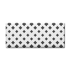 Black And White Tribal Hand Towel by retrotoomoderndesigns