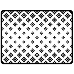 Black And White Tribal Fleece Blanket (large)  by retrotoomoderndesigns