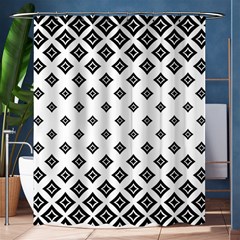 Black And White Tribal Shower Curtain 60  X 72  (medium)  by retrotoomoderndesigns