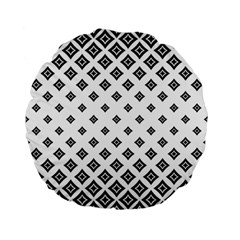 Black And White Tribal Standard 15  Premium Flano Round Cushions by retrotoomoderndesigns