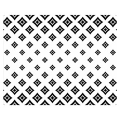 Black And White Tribal Double Sided Flano Blanket (medium)  by retrotoomoderndesigns