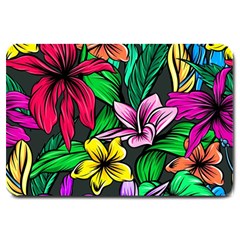 Neon Hibiscus Large Doormat 