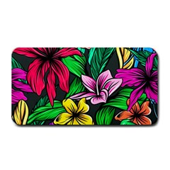 Neon Hibiscus Medium Bar Mats