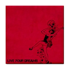 Vintage Live Your Dreams Tile Coasters by WensdaiAmbrose