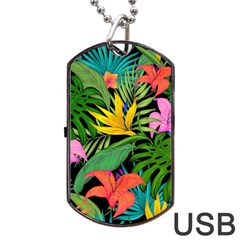 Tropical Adventure Dog Tag Usb Flash (one Side)