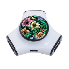 Hibiscus Dream 3-port Usb Hub