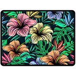 Hibiscus Dream Double Sided Fleece Blanket (Large)  80 x60  Blanket Front