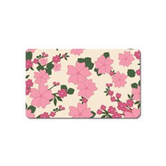 Floral Vintage Flowers Wallpaper Magnet (name Card) by Mariart