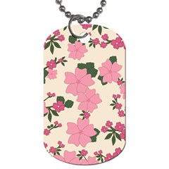 Floral Vintage Flowers Wallpaper Dog Tag (one Side) by Mariart