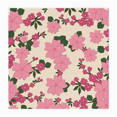 Floral Vintage Flowers Wallpaper Medium Glasses Cloth (2-side) by Mariart